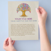 Boom van het leven - Yggdrasil - Kleurrijke blader Flyer (Hand)