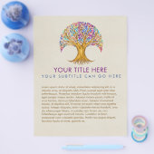 Boom van het leven - Yggdrasil - Kleurrijke blader Flyer (Enkel)