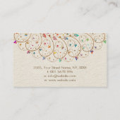 Boom van het leven - Yggdrasil - Kleurrijke blader Visitekaartje (Achterkant)