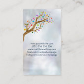 Boom van het leven - Yggdrasil - Kleurrijke stippe Visitekaartje (Achterkant)