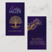 Boom van het leven - Yggdrasil - Kleurrijke stippe Visitekaartje (Voorkant / Achterkant)