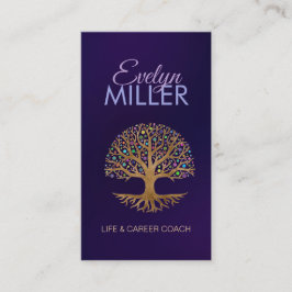 Boom van het leven - Yggdrasil - Kleurrijke stippe Visitekaartje