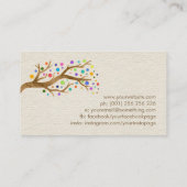 Boom van het leven - Yggdrasil - Kleurrijke stippe Visitekaartje (Achterkant)