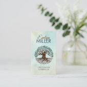 Boom van het leven - Yggdrasil - Marble Leaves Visitekaartje (Staand voorkant)