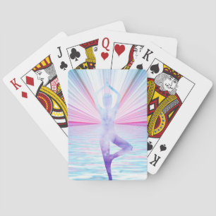 Boom van het leven Zen Yoga Meditation Pastel Colo Pokerkaarten