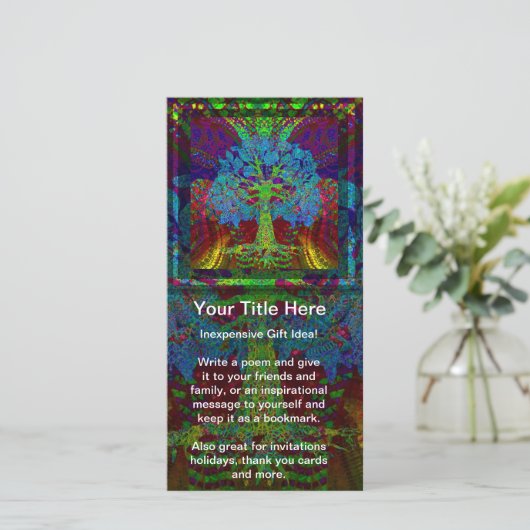 Boom van het leven zonder grenzen enthousiasme (Staand voorkant)