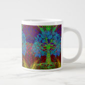 Boom van het leven zonder grenzen enthousiasme grote koffiekop (Rechts)