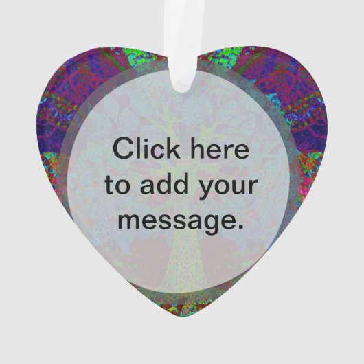 Boom van het leven zonder grenzen enthousiasme ornament (achterkant)