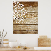 Boom van het levensonderhoud gebed poster (Keuken)