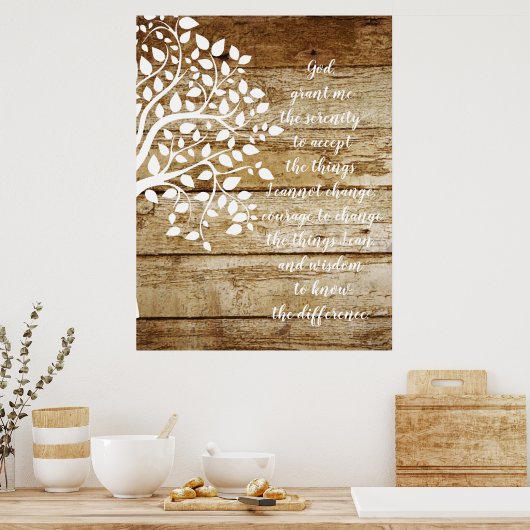 Boom van het levensonderhoud gebed poster (Keuken)