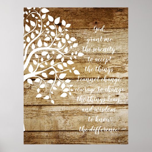 Boom van het levensonderhoud gebed poster (Voorkant)