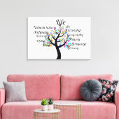Boom van het levensonderwijs canvas afdruk (Insitu (Woonkamer))