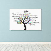 Boom van het levensonderwijs canvas afdruk (Insitu (Houten vloer))