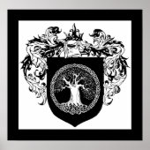 Boom van het levensschild van wapens poster (Voorkant)