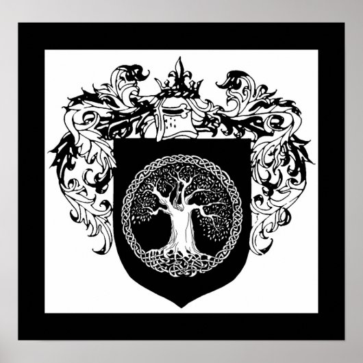 Boom van het levensschild van wapens poster (Voorkant)