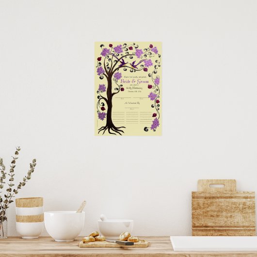 Boom van het Life Quaker Wedding Certificate (vpi) Poster (Keuken)