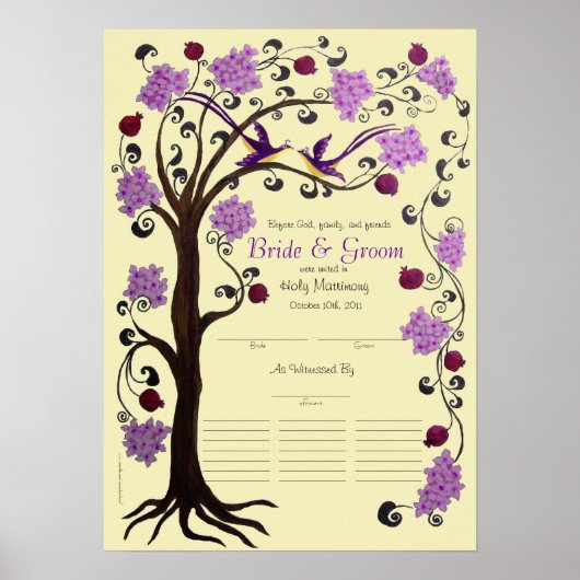 Boom van het Life Quaker Wedding Certificate (vpi) Poster (Voorkant)