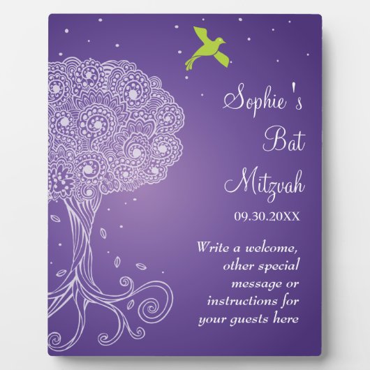  boom van het Paarse Leven Fotoplaat (Voorkant)