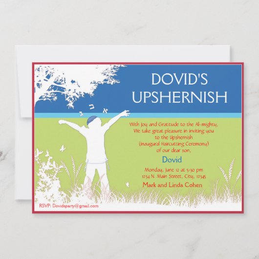 Boom van het veld - Opwaardering uitnodiging. Kaart (Voorkant)