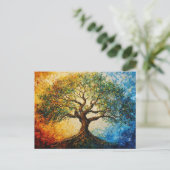 Boom van Kennis - olieverfschilderij Briefkaart (Staand voorkant)