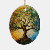 Boom van Kennis - olieverfschilderij Keramisch Ornament (Rechts)