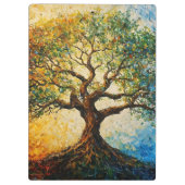 Boom van Kennis - olieverfschilderij Klembord (Achterkant)