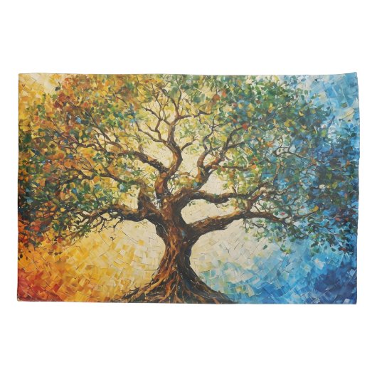 Boom van Kennis - olieverfschilderij Kussensloop (Achterkant)