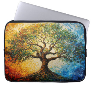 Boom van Kennis - olieverfschilderij Laptop Sleeve