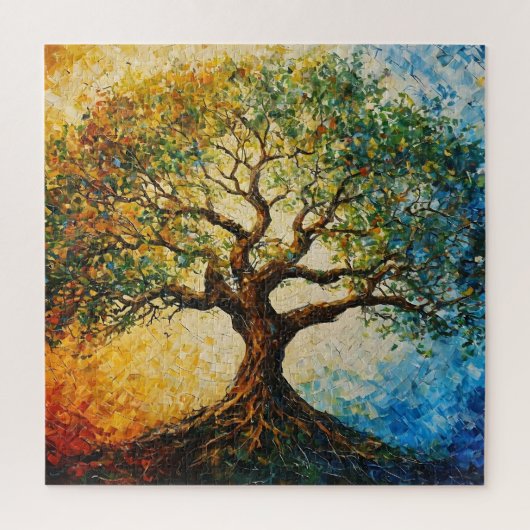 Boom van Kennis - olieverfschilderij Legpuzzel (Verticaal)