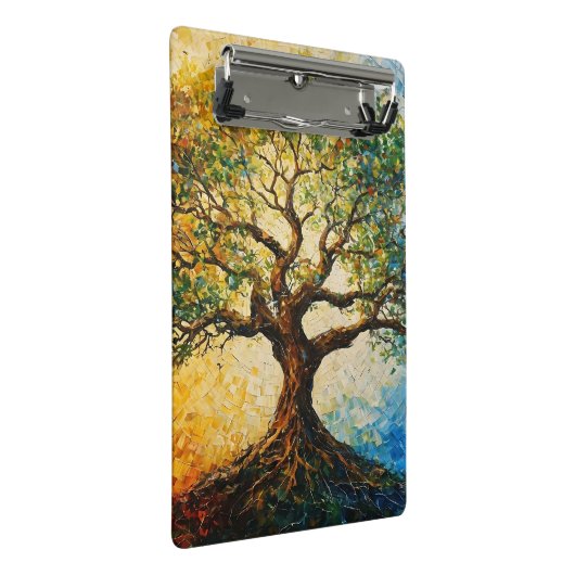 Boom van Kennis - olieverfschilderij Mini Klembord (Schuin)
