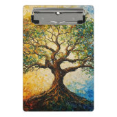 Boom van Kennis - olieverfschilderij Mini Klembord (Voorkant)