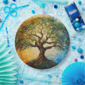 Boom van Kennis - olieverfschilderij Papieren Bordje (Feest)