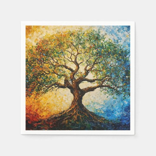 Boom van Kennis - olieverfschilderij Servet (Voorkant)