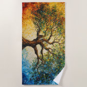 Boom van Kennis - olieverfschilderij Strandlaken (Voorkant)