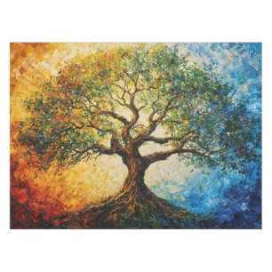 Boom van Kennis - olieverfschilderij Tafelkleed
