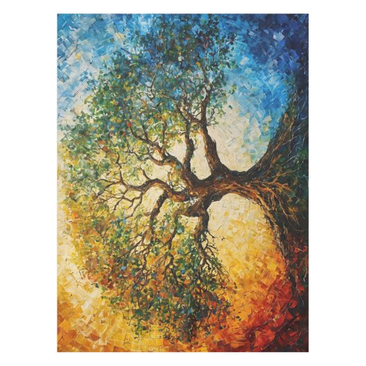 Boom van Kennis - olieverfschilderij Tafelkleed (Voorkant)