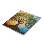 Boom van Kennis - olieverfschilderij Tegeltje (Zijkant)