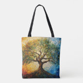 Boom van Kennis - olieverfschilderij Tote Bag (Achterkant)