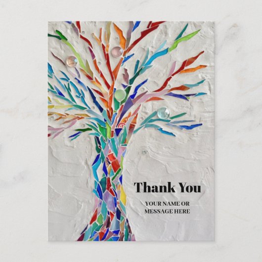 Boom van leven bedankt briefkaart (Voorkant)