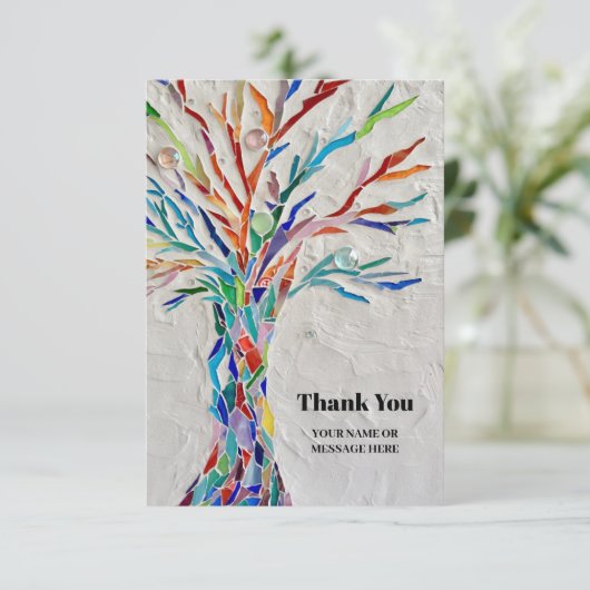 Boom van leven bedankt kaart (Staand voorkant)