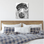 Boom van Leven en Aarde Canvas Afdruk (Insitu (Slaapkamer))