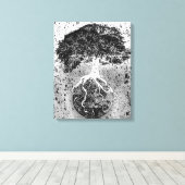 Boom van Leven en Aarde Canvas Afdruk (Insitu (Houten vloer))
