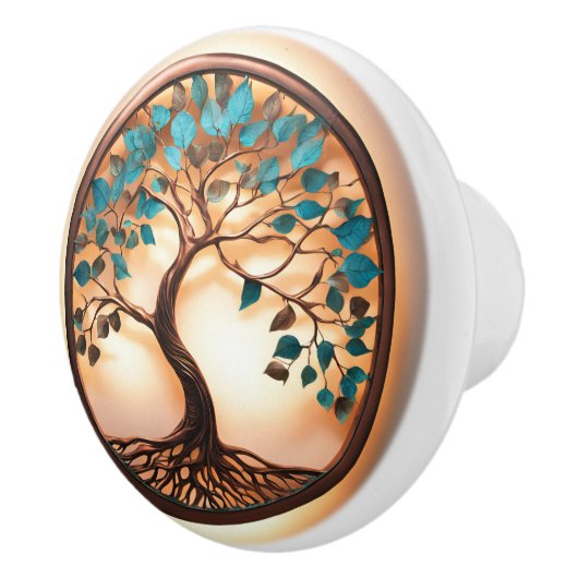 Boom van Leven en Licht Keramische Knop (Rechts)
