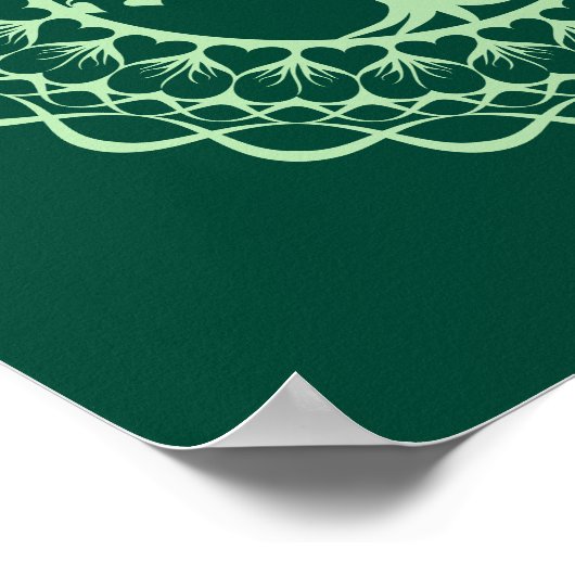 Boom van leven (groen) Mandala afdrukken Poster (Hoek)