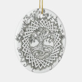 Boom van leven in Keltisch design Keramisch Ornament (Rechts)