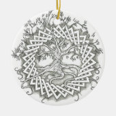 Boom van leven in Keltisch design Keramisch Ornament (Voorkant)