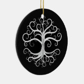 Boom van leven zwart-wit keramisch ornament (Rechts)