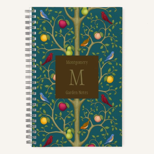 Boom van Levende Schatten Monogram 14x21,5 cm Notitieboek (Voorkant)