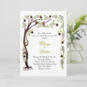 Boom van levensbruiloft aankondiging, verticaal kaart (Staand voorkant)