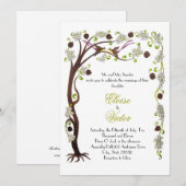 Boom van levensbruiloft aankondiging, verticaal kaart (Voorkant / Achterkant)